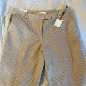 NWT Calvin Klein the Madison linen blend pants